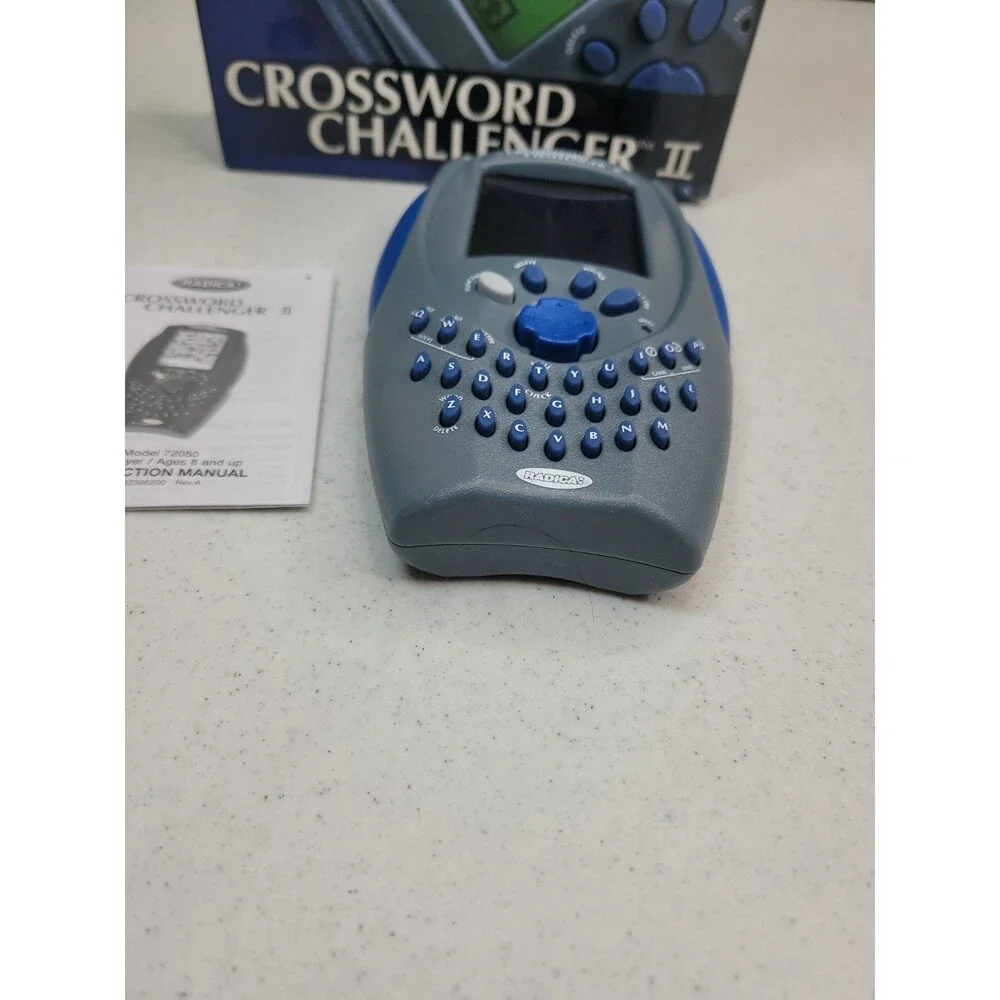 Crossword Challenger II 2001 Radica Handheld Crossword Vintage hand held Game